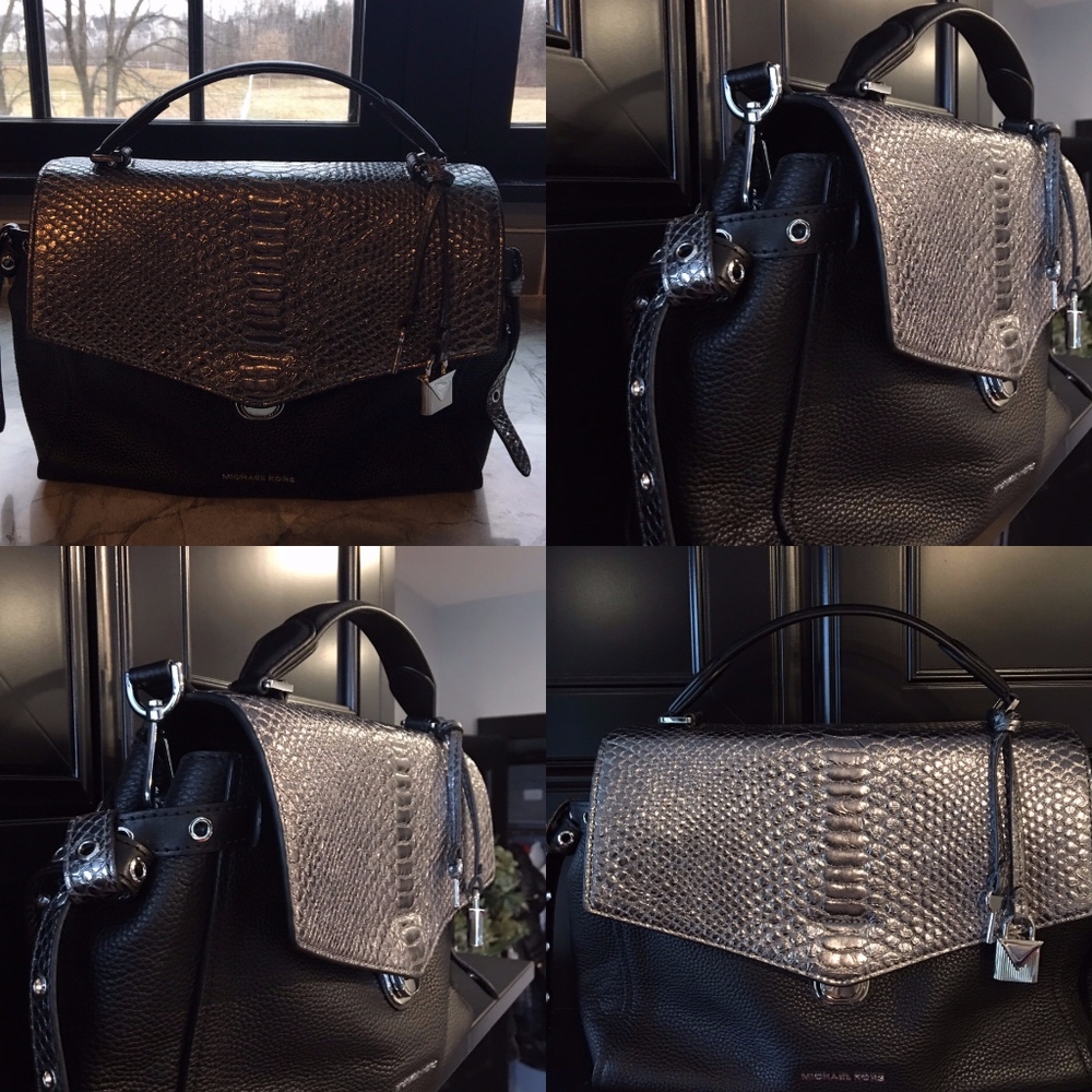 Michael Kors Metallic Satchel!...